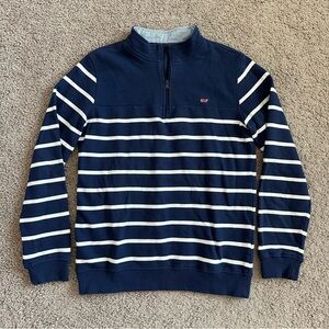 Vineyard Vines Sweater Kids Size 16 (XL) Quarter Zip Striped